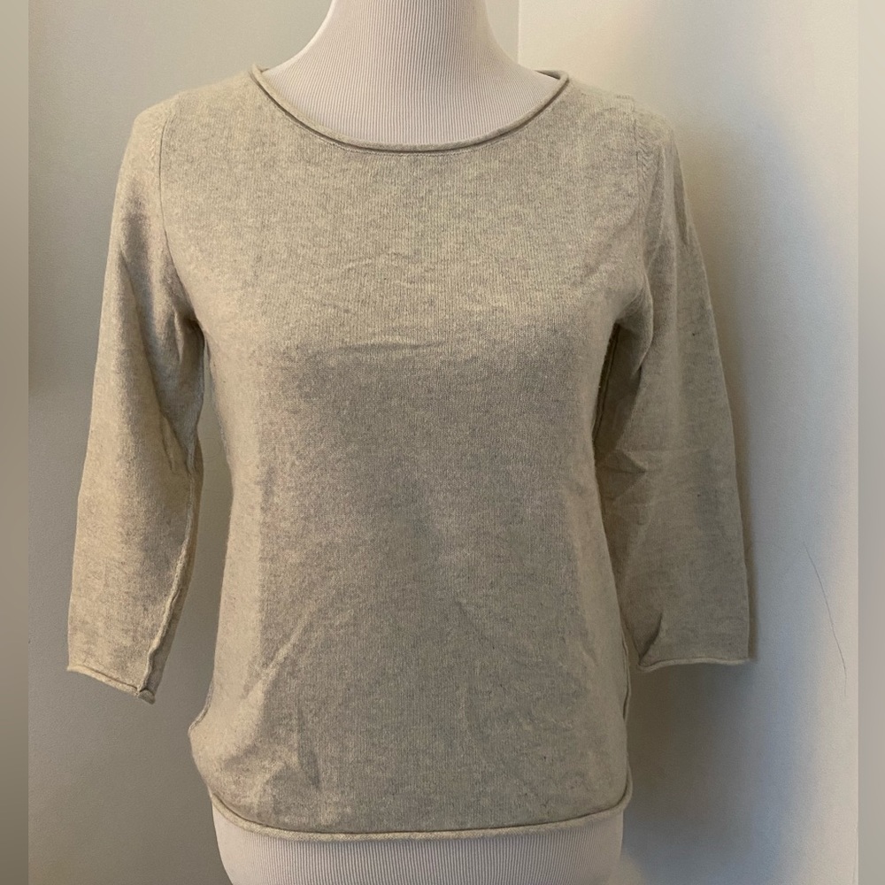 360 Cashmere Grey Skull Sweater - Size Small